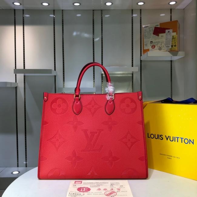 lv 原版货 高端品质 压纹皮大花ONTHEGO M445713工作、购物或周末出游