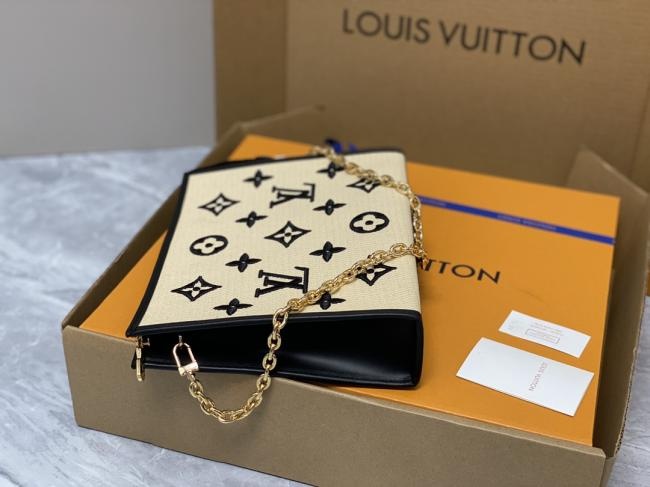 LV M82521黑色链条包手拿包系列，LV New Chain toilet pocket 手袋