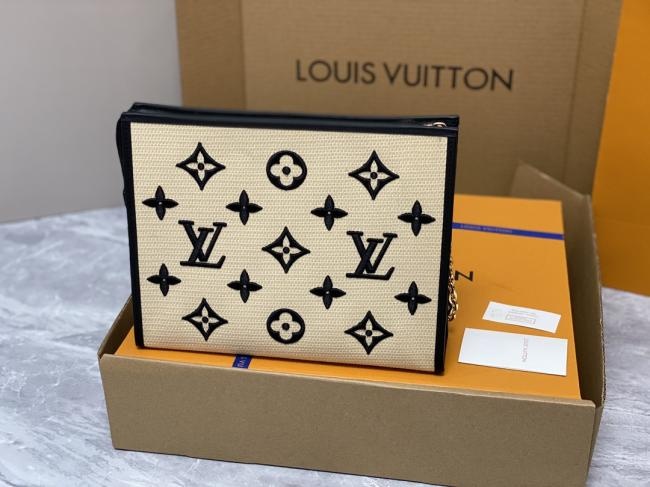 LV M82521黑色链条包手拿包系列，LV New Chain toilet pocket 手袋