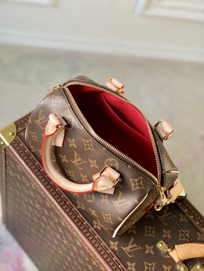 LV Speedy Bandoulière 20 Monogram 帆布牛皮革手提包