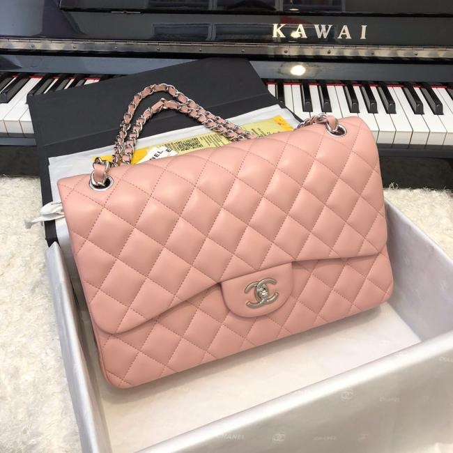 CHANEL 30CM Classic Italian Leather 2018 New Color