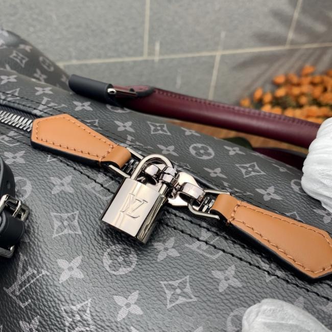 LV M86855 KEEPALL 男士黑花印花丝印旅行袋