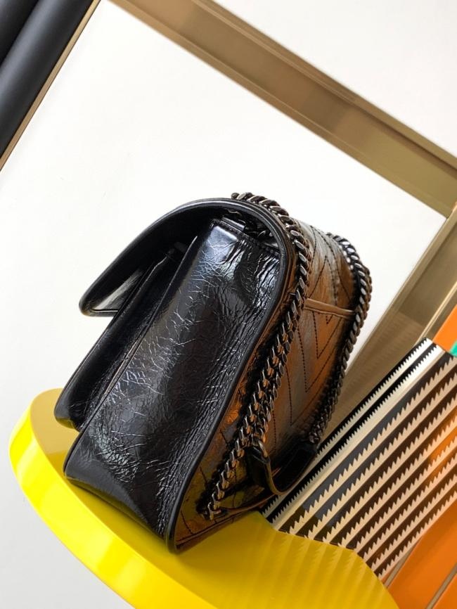 CHANEL NIKI 32CM原厂皮爆裂纹牛皮包32X23X9CM