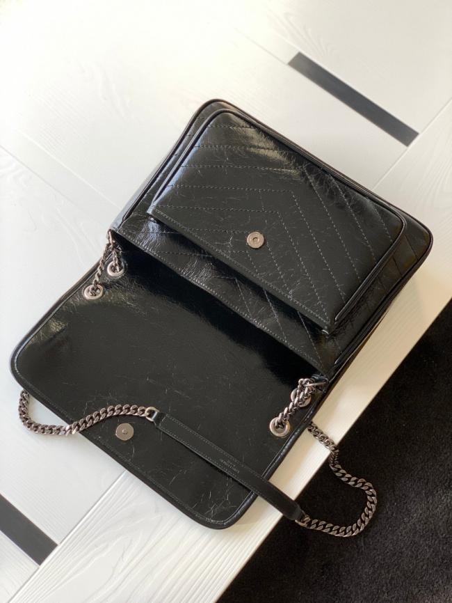 CHANEL NIKI 32CM原厂皮爆裂纹牛皮包32X23X9CM