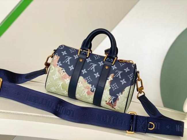 LV Keepall XS 手袋黑银拼色 南瓜丝印20枕头迷你枕头