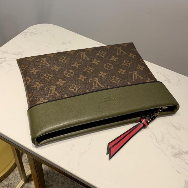 LV M64034 Pochette Tuileries 军绿时尚手包