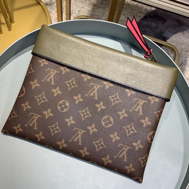 LV M64034 Pochette Tuileries 军绿时尚手包