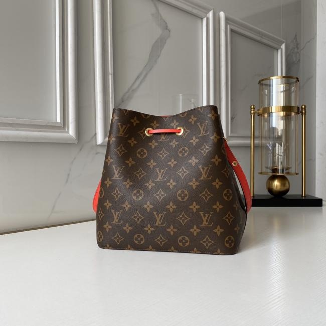 LV M44021 Néonoé Monogram帆布小牛皮装饰水桶包