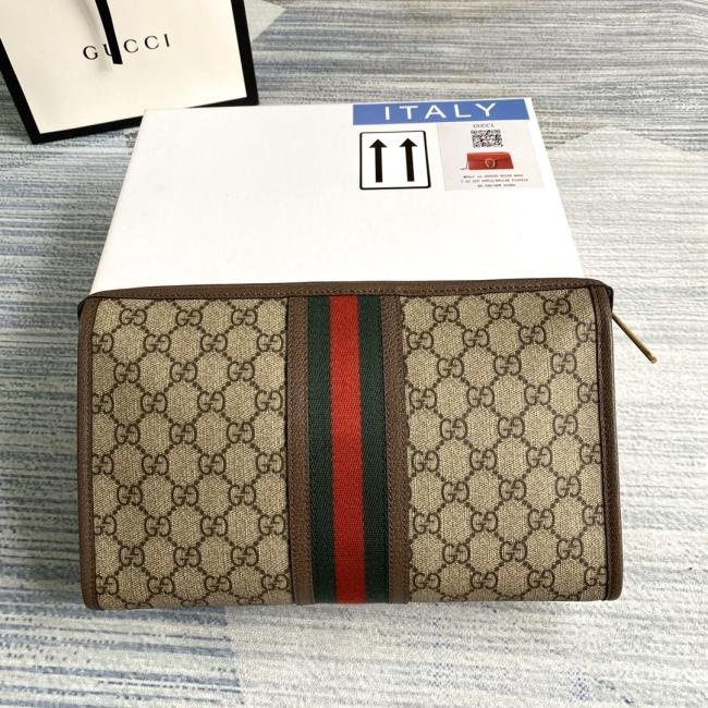 GUCCI GG Supreme 598234皮啡PVC 全套包装