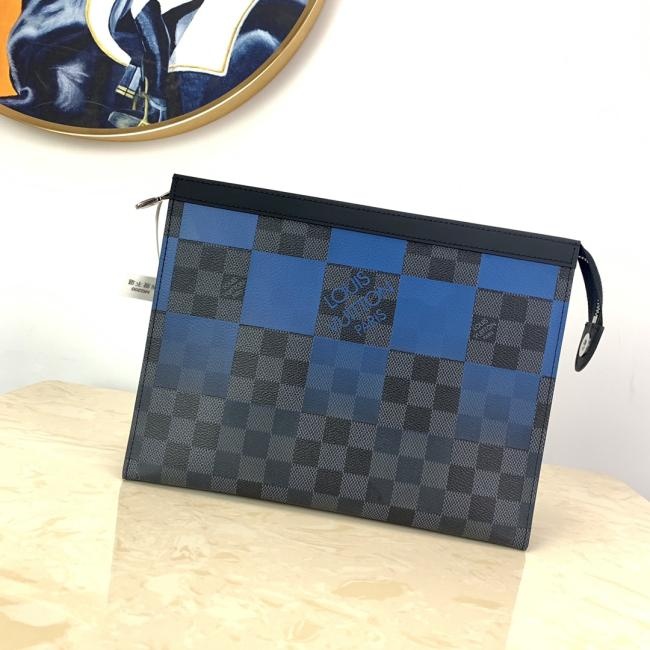 LV POCHETTE VOYAGE Damier Graphite Giant 中号手拿包款式简约经典