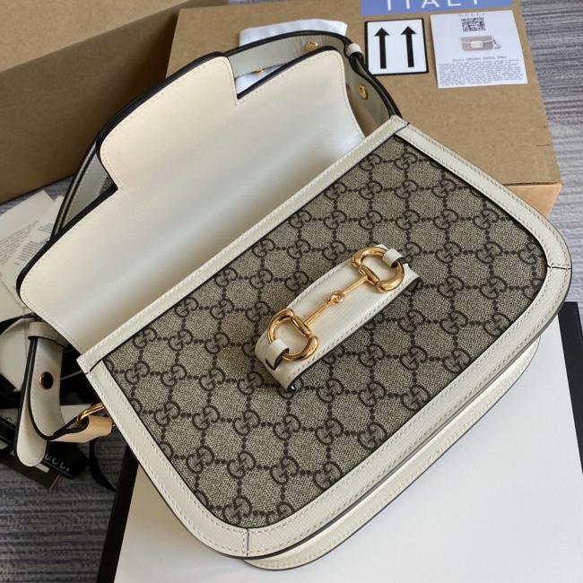 Gucci 1955 Horsebit Bag 602204，经典Monogram设计，全套包装，尺寸25x18x8cm