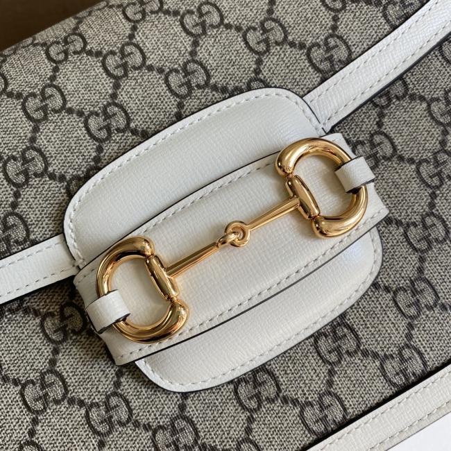 Gucci 1955 Horsebit Bag 602204，经典Monogram设计，全套包装，尺寸25x18x8cm