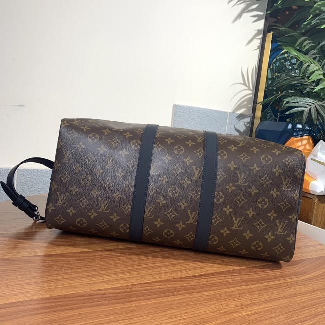 LV M56711 Keepall 旅行袋，配肩带，Monogram帆布款式