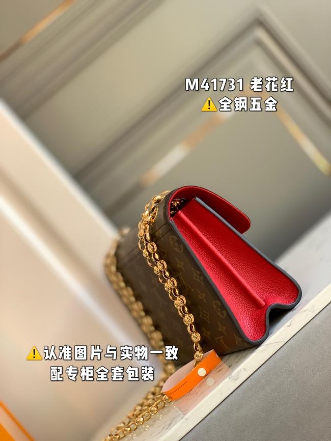 LV M41731 老花红 A级皮料专柜正品