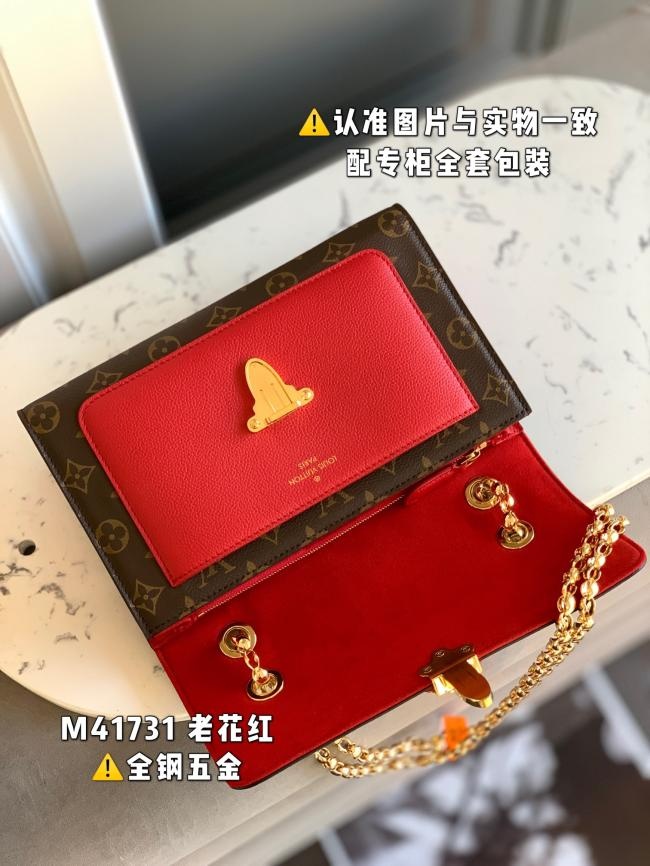 LV M41731 老花红 A级皮料专柜正品