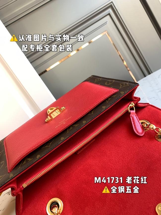 LV M41731 老花红 A级皮料专柜正品