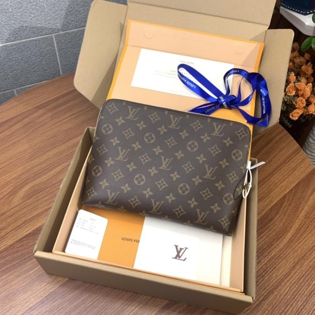 LV M60417 Damier Graphite新款手拿包，时尚潮流必备