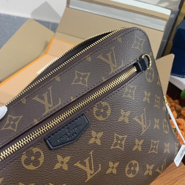 LV M60417 Damier Graphite新款手拿包，时尚潮流必备