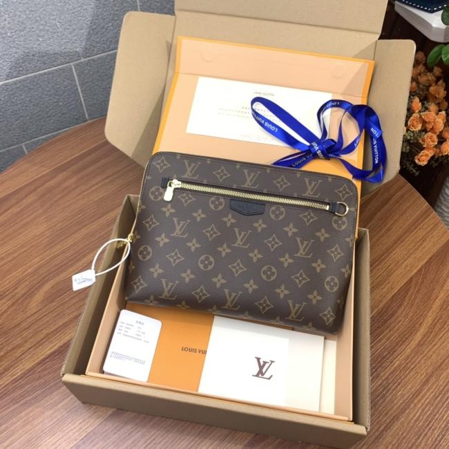 LV M60417 Damier Graphite新款手拿包，时尚潮流必备