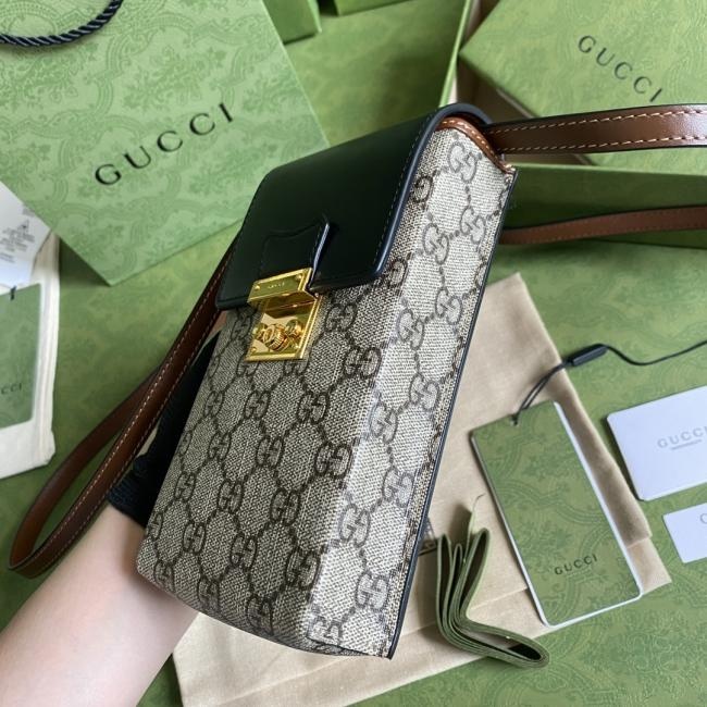 Gucci 658229 Padlock系列原厂牛皮手机包