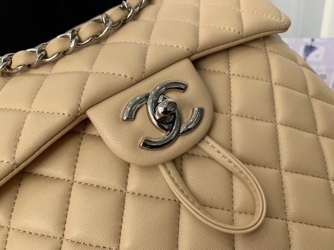 CHANEL 中号91121经典羊皮背包，全羊皮制作，手感柔软