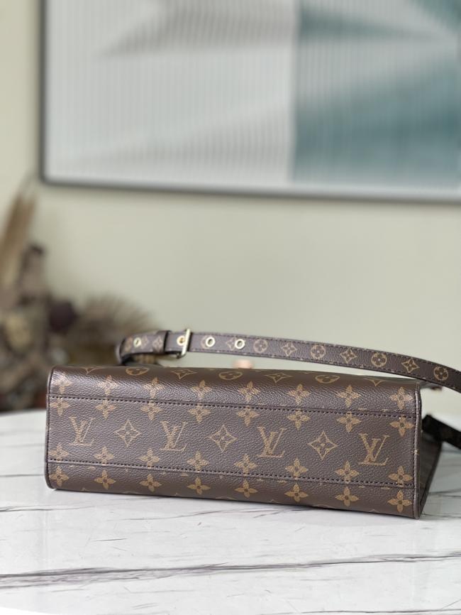 LV M45848 经典Sac Plat中号手袋，Monogram帆布，多种搭配