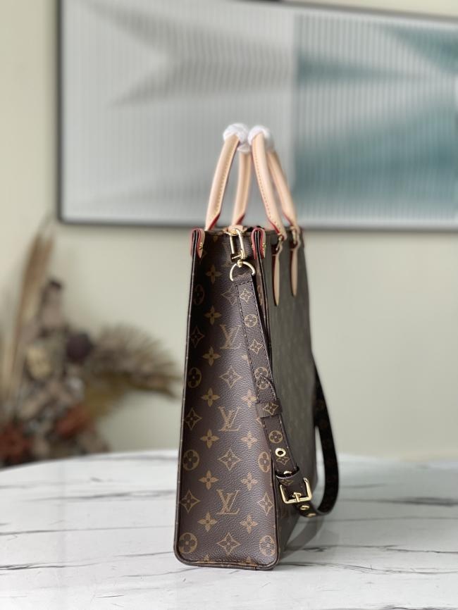 LV M45848 经典Sac Plat中号手袋，Monogram帆布，多种搭配