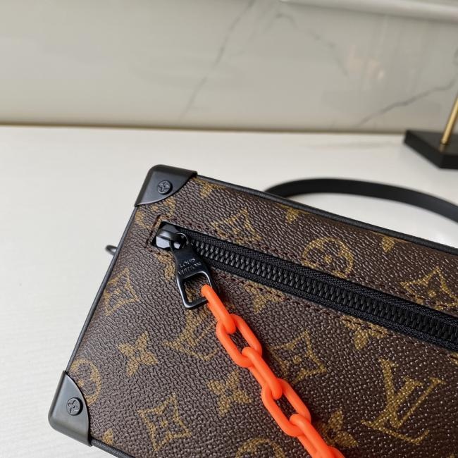 Louis Vuitton MINI SOFT TRUNK 吴亦凡同款 Monogram 印花树脂链带手提肩背包