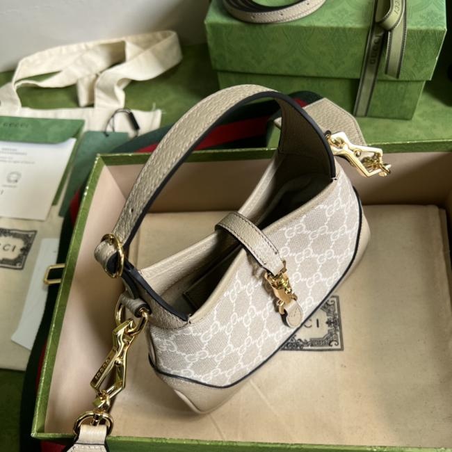 Gucci UN3AG 12 Jackie 1961系列米色皮革手袋，Gucci Aria-时尚咏叹调经典设计