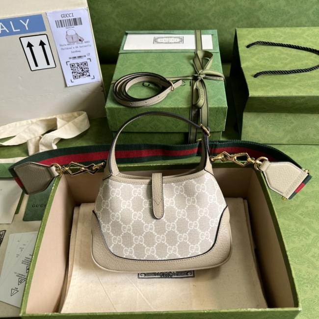 Gucci UN3AG 12 Jackie 1961系列米色皮革手袋，Gucci Aria-时尚咏叹调经典设计