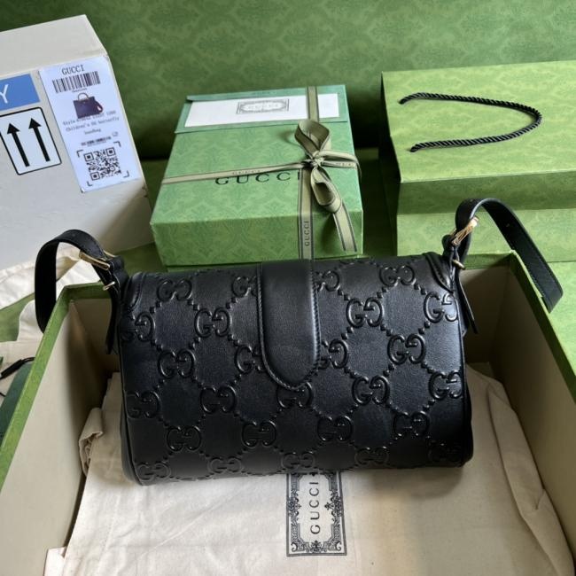 Gucci 675778 Aria系列 黑白肩背包，时尚咏叹调设计