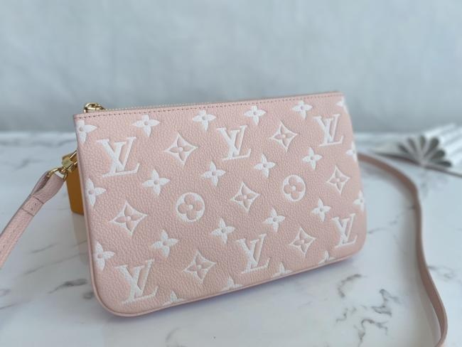 LV Monogram Empreinte Pochette Double Zip 双拉链皮革手袋