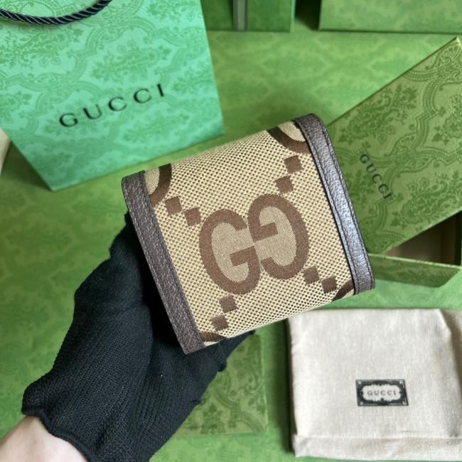 Gucci Aria-时尚咏叹调系列 658635原厂绿盒包装皮竹节钱包