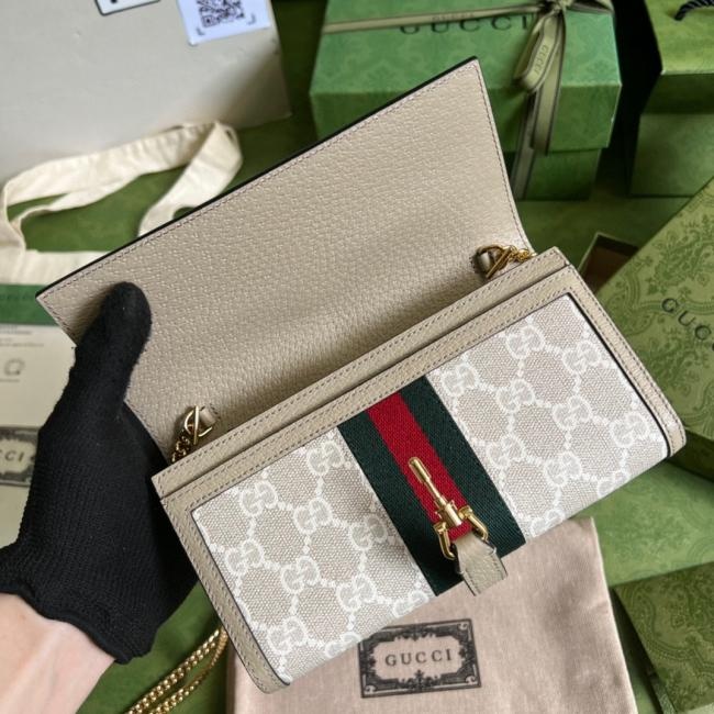 Gucci Jackie1961系列米胶燕麦色链条包6526款式