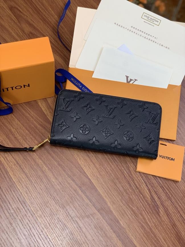 LV Zippy Monogram Empreinte 黑色钱夹