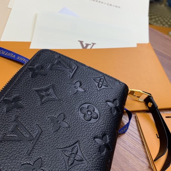 LV Zippy Monogram Empreinte 黑色钱夹