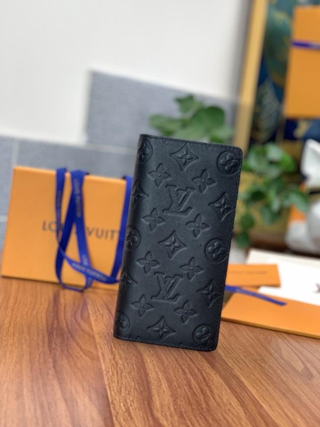 LV Monogram Shadow Brazza 小牛皮钱夹，优雅外观设计