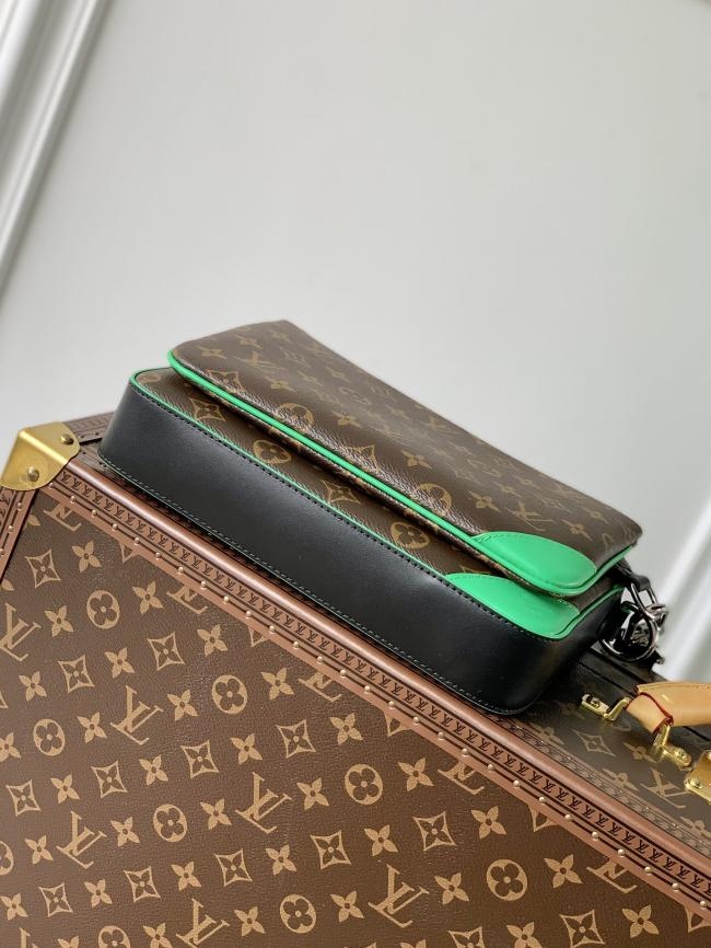 LV M46266 Trio 邮差包 Monogram Macassar 绿色免税版