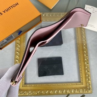 LV M62472 Victorine钱夹 Monogram帆布粉色款式