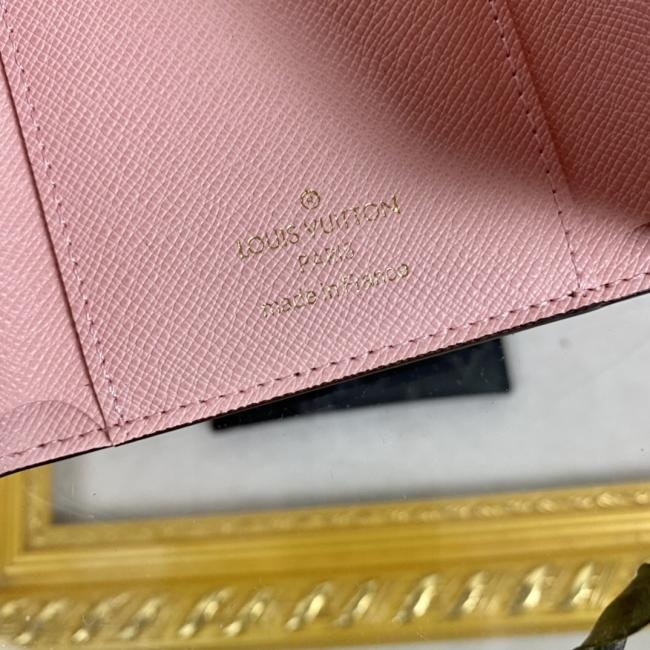 LV M62472 Victorine钱夹 Monogram帆布粉色款式