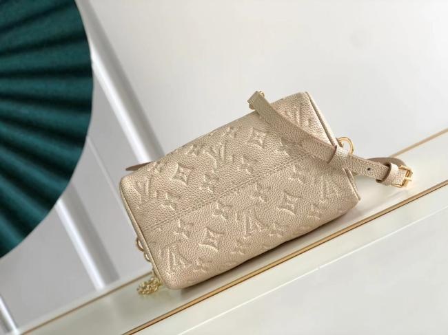 Louis Vuitton Speedy Bandouère 20 香槟色手袋，经典设计元素展露微妙莹泽