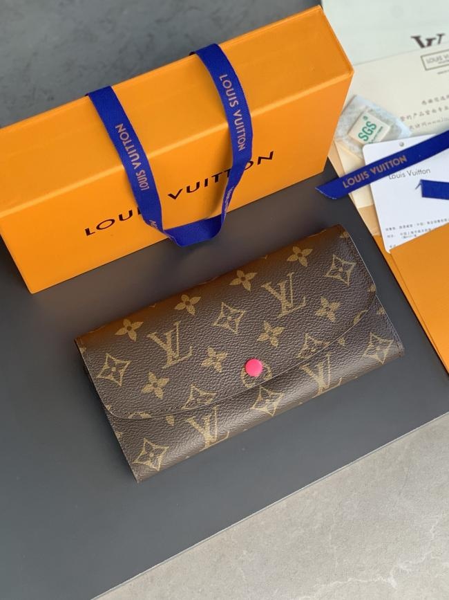 LV M60697 Emilie 红色 Monogram 帆布钱夹