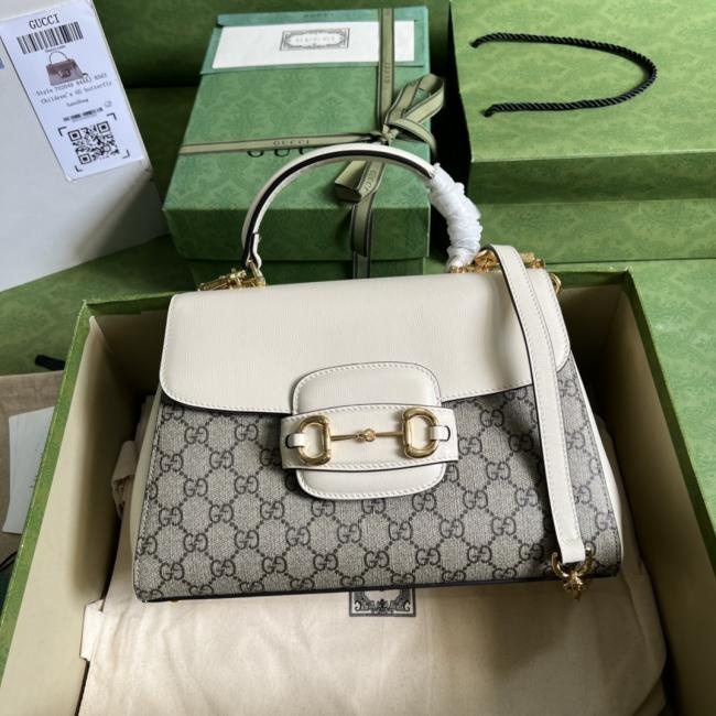 Gucci Horsebit 1955系列中号手袋7020，配全套原厂绿盒包装