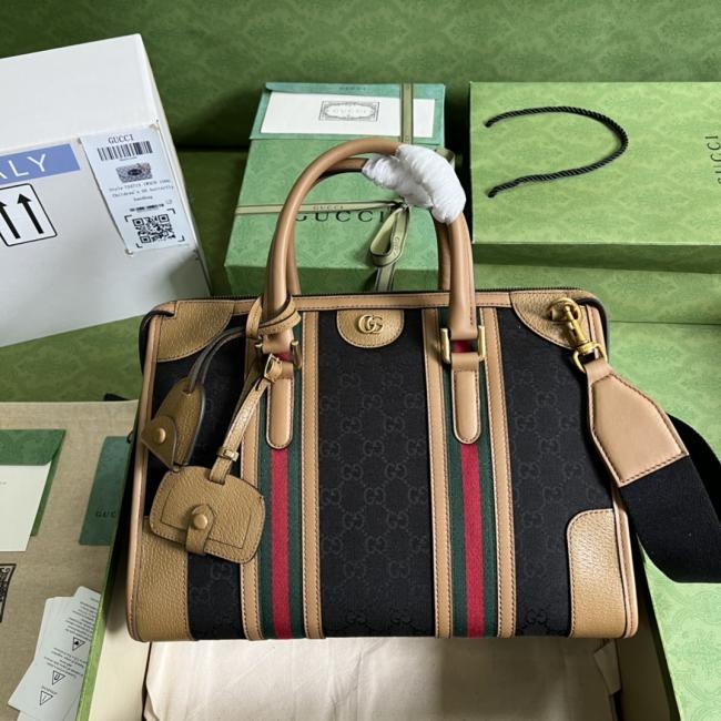 Gucci Exquisite G古驰 7156大号帆布手提包 绿盒包装