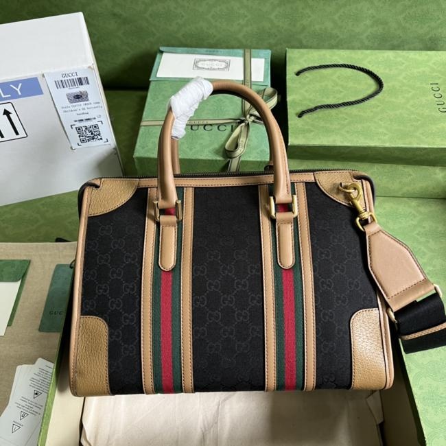 Gucci Exquisite G古驰 7156大号帆布手提包 绿盒包装