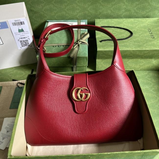 Gucci 7262 Cosmogonie 新月造型红色软皮手袋