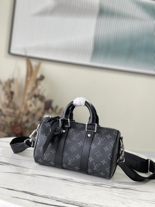 LV M46271 Keepall 25 Monogram Eclipse Rev范思哲e 手袋