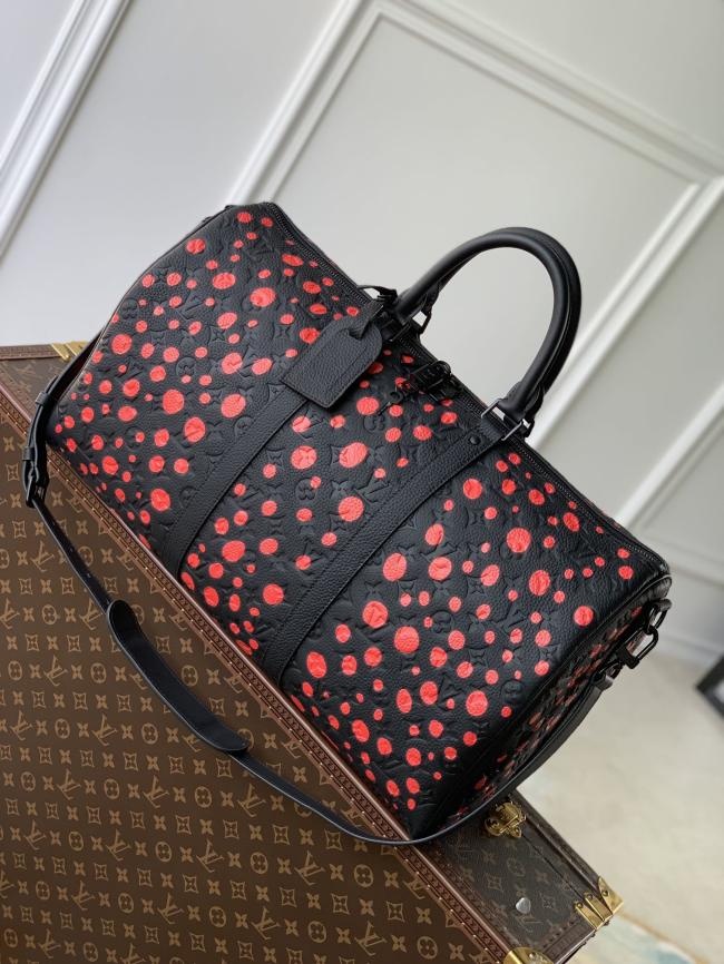 LV x 草间弥生 M21674 波点 Keepall 50 旅行袋