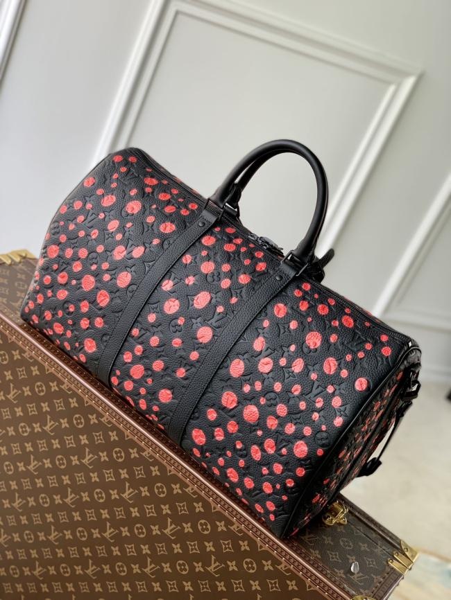 LV x 草间弥生 M21674 波点 Keepall 50 旅行袋