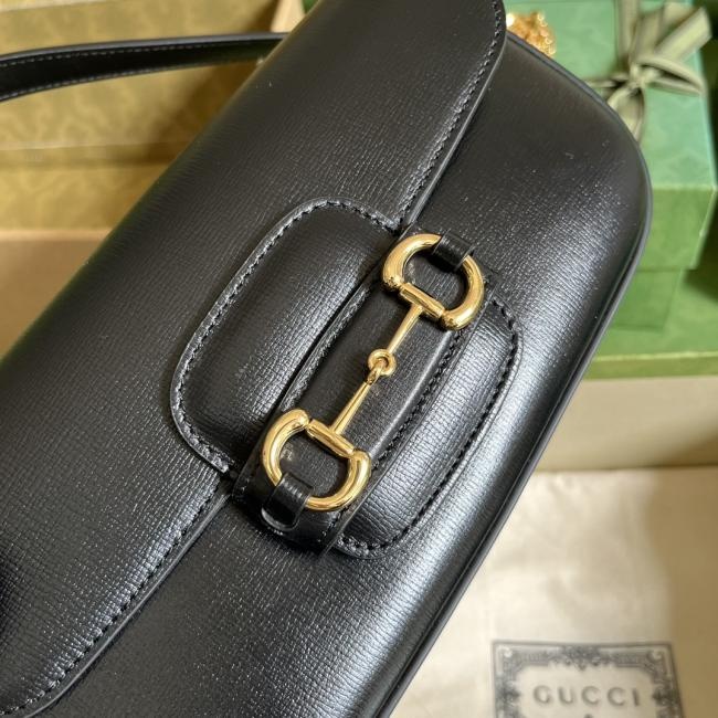 Gucci Horsebit 1955系列原厂皮肩背包7351款式